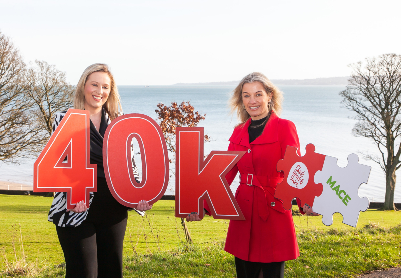 <p>L-R: Mary Cassidy from MACE and Jackie Trainor, Director of Income Generation at NICHS.</p>